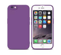 CADORABO in gel di silicone TPU flessibile Custodia per Apple iPhone 6 / 6S, FLUID VIOLA OPACO