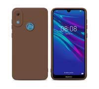 CADORABO in gel di silicone TPU flessibile Custodia per Huawei Y6 2019, FLUID MARRONE