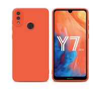 CADORABO in gel di silicone TPU flessibile Custodia per Huawei Y7 2019 / Y7 PRIME 2019, FLUID ARANCIONE