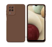 CADORABO in gel di silicone TPU flessibile Custodia per Samsung Galaxy A12 / M12, FLUID MARRONE