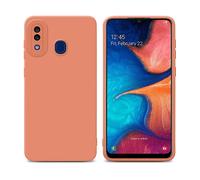 CADORABO in gel di silicone TPU flessibile Custodia per Samsung Galaxy A20 / A30 / M10s, FLUID ARANCIONE CHIARO