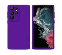 CADORABO in gel di silicone TPU flessibile Custodia per Samsung Galaxy S22 ULTRA, FLUID VIOLA SCURO