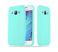 CADORABO in silicone TPU flessibile Candy Style Cover per Samsung Galaxy J1 2015, CANDY BLU