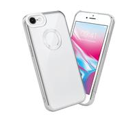 CADORABO in silicone TPU flessibile Chrome Cover per Apple iPhone 7 / 7S / 8 / SE 2020, Trasparente - Argento