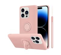 CADORABO in silicone TPU flessibile con anello Cover per Apple iPhone 14 PRO MAX, LIQUID LILA CHIARO