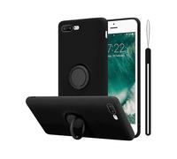 CADORABO in silicone TPU flessibile con anello Cover per Apple iPhone 7 PLUS / 7S PLUS / 8 PLUS, LIQUID NERO