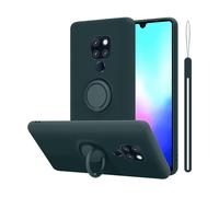 CADORABO in silicone TPU flessibile con anello Cover per Huawei MATE 20, LIQUID VERDE