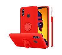 CADORABO in silicone TPU flessibile con anello Cover per Huawei P20 LITE 2018 / NOVA 3E, LIQUID ROSSO