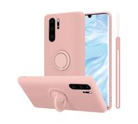 Cadorabo Custodia compatibile con Huawei P30 PRO in LIQUID ROSA - Custodia per Cellulare in Silicone TPU Flessibile con Anello - Paraurti per Cover Posteriore Ultra Sottile