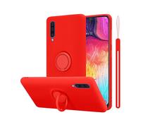 CADORABO in silicone TPU flessibile con anello Cover per Samsung Galaxy A50 4G / A50s / A30s, LIQUID ROSSO