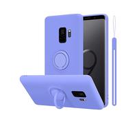 CADORABO in silicone TPU flessibile con anello Cover per Samsung Galaxy S9, LIQUID LILA CHIARO