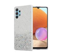 CADORABO in silicone TPU flessibile con glitter scintillanti Custodia per cellulare per Samsung Galaxy A32 4G, Trasparente con Glitter