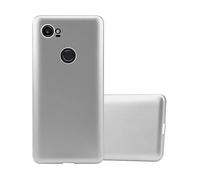 CADORABO in silicone TPU flessibile Custodia per cellulare per Google PIXEL 2 XL, ARGENTO METALLICO