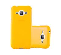 CADORABO in silicone TPU flessibile Custodia per cellulare per Samsung Galaxy J1 2015, JELLY GIALLO