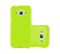 CADORABO in silicone TPU flessibile Custodia per cellulare per Samsung Galaxy J1 2015, JELLY VERDE