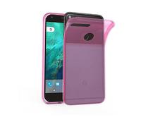 CADORABO in silicone TPU flessibile ultra Slim Custodia per Google PIXEL, ROSA TRANSPARENTE