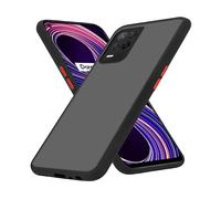 CADORABO interno in silicone TPU e retro in plastica opaca Custodia per cellulare per Realme 8 5G / V13 / Q3 / Q3i / Narzo 30 5G, Nero Opaco