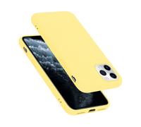 CADORABO liquid silicone style in TPU flessibile Custodia per Apple iPhone 11 PRO, LIQUID GIALLO