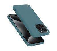 CADORABO liquid silicone style in TPU flessibile Custodia per Apple iPhone 15 PRO MAX, LIQUID VERDE