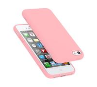Cadorabo cover compatibile con Apple iPhone 5 / 5S / SE 2016, cover in silicone liquido per iPhone 5 / 5S / SE 2016, custodia in silicone, resistente ai graffi e agli urti sottile cover - LIQUID ROSA