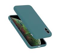 CADORABO liquid silicone style in TPU flessibile Custodia per Apple iPhone XS MAX, LIQUID VERDE
