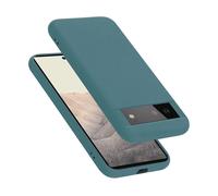 CADORABO liquid silicone style in TPU flessibile Custodia per Google PIXEL 6, LIQUID VERDE