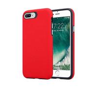CADORABO Outdoor ibrido antiscivolo extra grip design a triangolo silicone e plastica Cover per Apple iPhone 6 PLUS / 6S PLUS / 7 PLUS / 7S PLUS / 8 PLUS, ROSSO GAROFANO