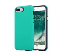 CADORABO Outdoor ibrido antiscivolo extra grip design a triangolo silicone e plastica Cover per Apple iPhone 6 PLUS / 6S PLUS / 7 PLUS / 7S PLUS / 8 PLUS, TURCHESE GIGLIO