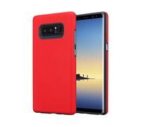 CADORABO Outdoor ibrido antiscivolo extra grip design a triangolo silicone e plastica Cover per Samsung Galaxy NOTE 8, ROSSO GAROFANO