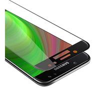 Cadorabo Pellicola Protettiva copertura completa compatibile con Samsung Galaxy J7 2017 in TRASPARENTE con NERO - Vetro di protezione del display (Tempered) con durezza 9H con compatibilità 3D touch
