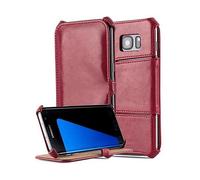 CADORABO SENZA chiusura magnetica con stand e supporto angoli Custodia per cellulare per Samsung Galaxy S7 EDGE, ROSSO PASSIONE