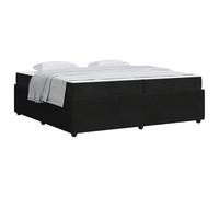 Cadre de lit avec matelas Nero 200 x 200 cm Tissu literie moderne sommier à lattes structure bois ingénierie fermeté moyenne confort mousse design élégant chambre à coucher assemblage 280 kg