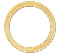 Cadre rond, frêne bois massif, 5,5 cm à 17 cm, avec verre et dos, Bois, esche, 10,0 cm