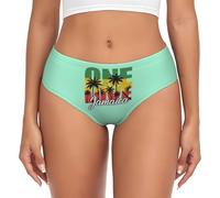 CADREWY Jamaica Palm Print Biancheria intima da donna delicata sulla pelle mutandine slip morbido traspirante attività quotidiana, nero, X-Large