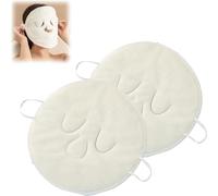 Caduola Asciugamano per terapia termica per il viso, Maschere per asciugamani con impacco caldo, Asciugamano per vapore facciale caldo freddo, Asciugamano per vapore facciale riutilizzabile (F-2PCS)