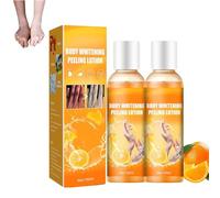 Caduola Gel sbiancante esfoliante all'arancia, gel sbiancante esfoliante, lozione schiarente per la pelle, esfoliante delicato rimuove lo sporco migliora la pelle del corpo (2 PCS)
