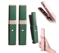 Caduola Masterscape - Piastra per capelli portatile, Spazzola per piastra per capelli senza fili con USB ricaricabile, Mini ferro arricciacapelli a doppio uso (Verde -2PCS)