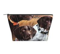 Caduta del cane da ferma tedesco a pelo corto, Borsa da toilette Borsa per trucco Borsa per cosmetici Borsa da toilette da viaggio portatile