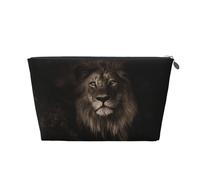 Caduta del leone 3D, Borsa da toilette Borsa per trucco Borsa per cosmetici Borsa da toilette da viaggio portatile