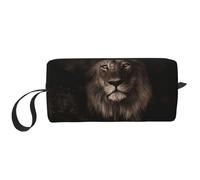 Caduta del leone 3D, Borsa per il trucco Borsa per cosmetici Borsa da toilette da viaggio portatile Borsa per trucco Organizer