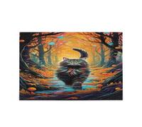 Caduta Gatto Correndo Puzzle Adulto Gioco Cervello 1000 Pezzi Puzzle per Famiglia 75 × 40 cm