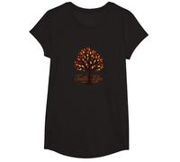 Caduta per Gesù: Faith Like Falling Leaves Christian Quote Maglietta, Ragazze, Nero, XS