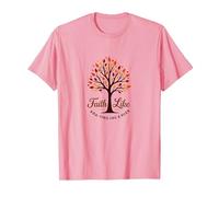 Caduta per Gesù: Faith Like Falling Leaves Christian Quote Maglietta, Uomo, Rosa, 3XL