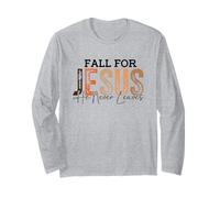 Caduta per Gesù Non Lascia mai la Fede Cristiana Versetto della Bibbia Maglia a Manica