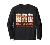 Caduta per Gesù Non Lascia mai Le Donne cristiane di Fede Autunnale Maglia a Manica