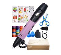 CAELLUMA Penna 3D per bambini con 12 colori PLA · Senza schermi e app · Ideale da regalare · Sicuro, facile da usare e creativo; include accessori e manuale in spagnolo (rosa)