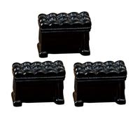 CaeorKvor 3 pezzi miniatura pianoforte chitarra e sgabello figurine strumento musicale per decorazioni per la stanza delle bambole e display desktop bella chitarra statuetta
