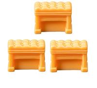 CaeorKvor 3 pezzi miniatura pianoforte chitarra e sgabello figurine strumento musicale per decorazioni per la stanza delle bambole e display desktop bella chitarra statuetta