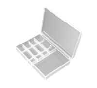 CaeorKvor Scatole di immagazzinaggio impermeabili della batteria per LR06 Copertura della scatola di immagazzinaggio per l'organizzazione trasparente contenitore caso con gestione dei cavi