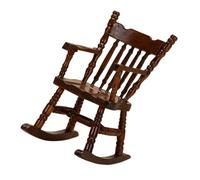 CaeorKvor Sedia a dondolo in miniatura per case delle bambole in scala 1:12, perfetta per giochi di ruolo e visualizzazione realistica vintage mobili in miniatura decorazione per sedie